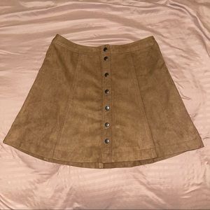 High-rise Suede Skirt